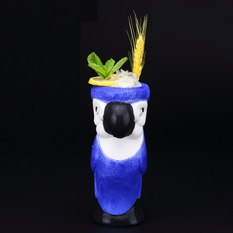 Wine With Beer Cocktail - Parrot Hawaii Tiki Mug Cocktail Cangkir