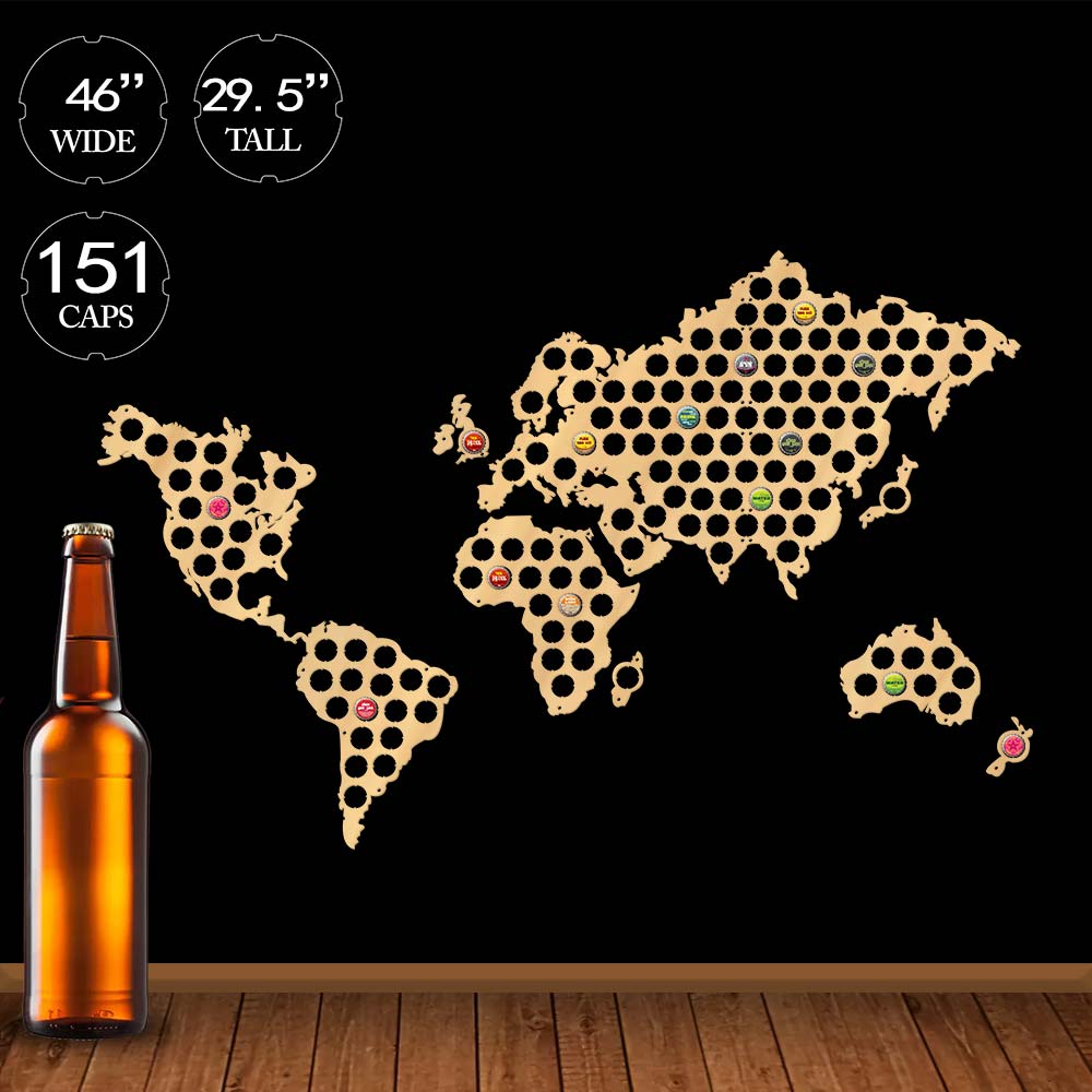 Craft Beer & Wine U- - Kreatif Kayu Kerajinan Dunia Peta Botol