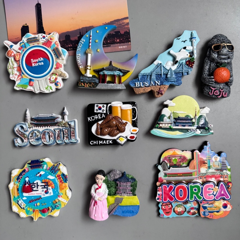 Wine Beer Fridge - Magnet Kulkas Korea Suvenir Pariwisata Menara