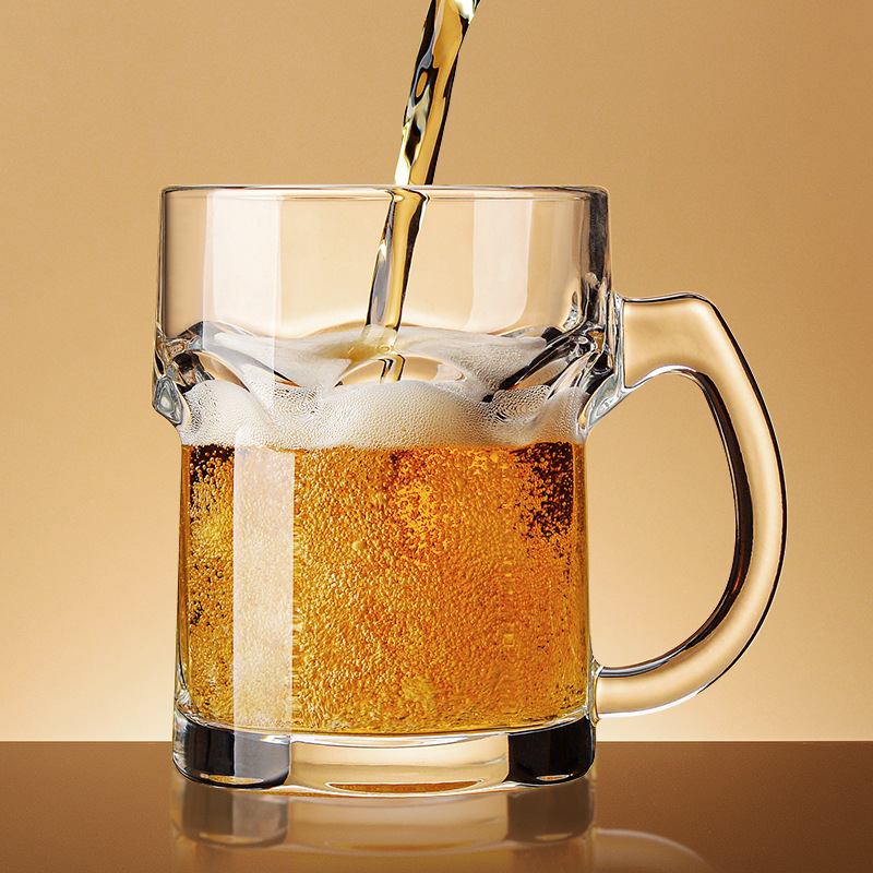 Wine Draft Beer - Gelas bir rumahan dengan pegangan, desain