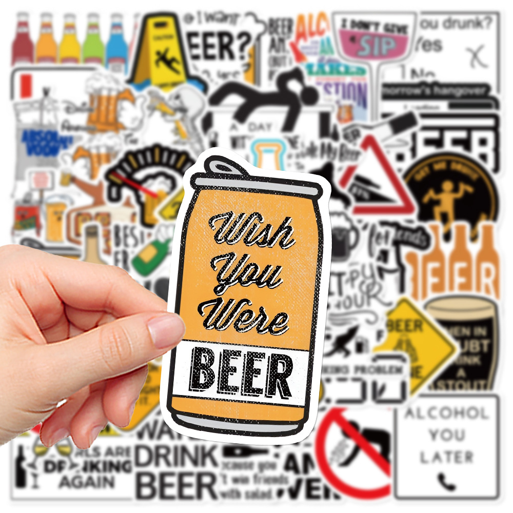 Wine Beer Fridge - 10/30/52 buah dekorasi grafiti motor gelas