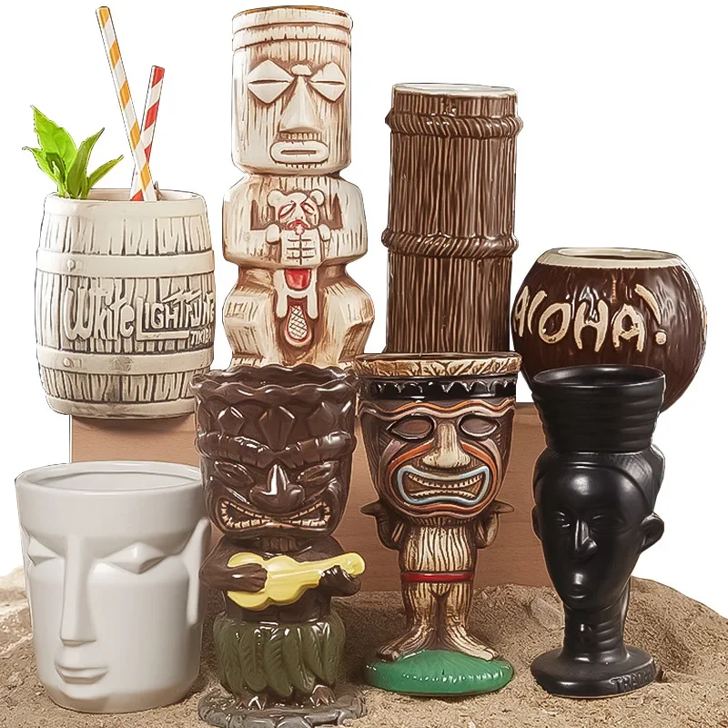 60 jenis Hawaii Tiki Mug keram - Wine With Beer Cocktail ulasan dan harga