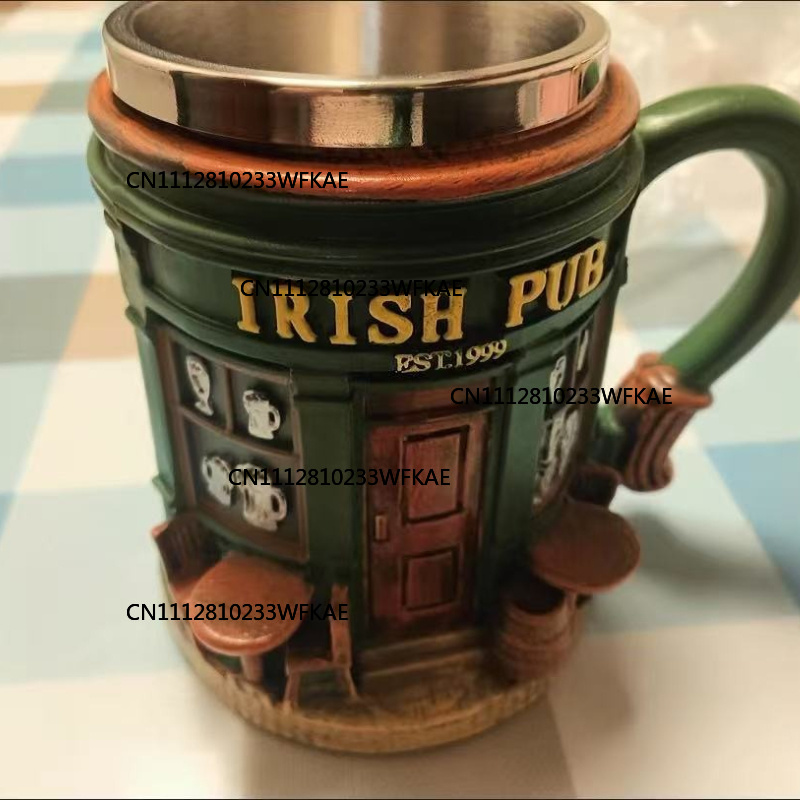 Mug Stainless Steel Motif Pub  - Craft Beer & Wine U- ulasan dan harga