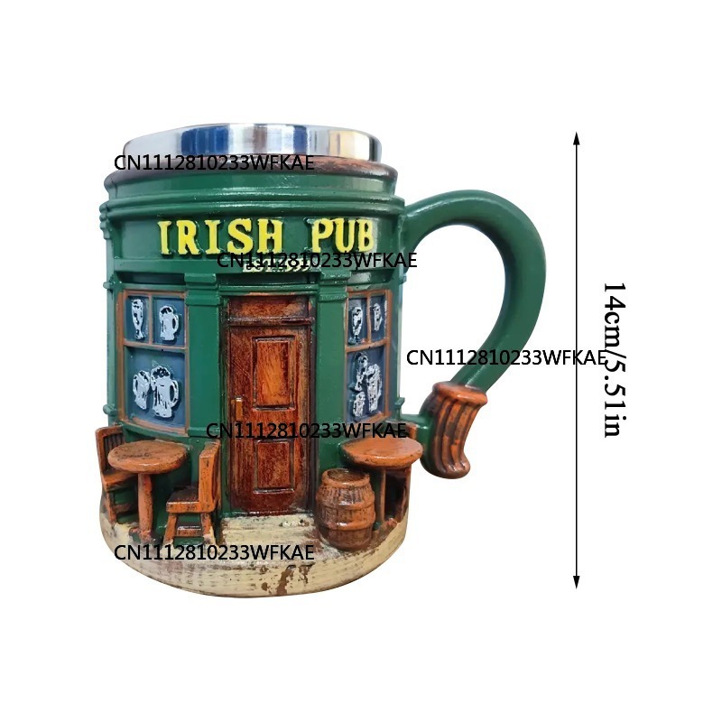 Mug Stainless Steel Motif Pub  - Craft Beer & Wine U- ulasan dan harga