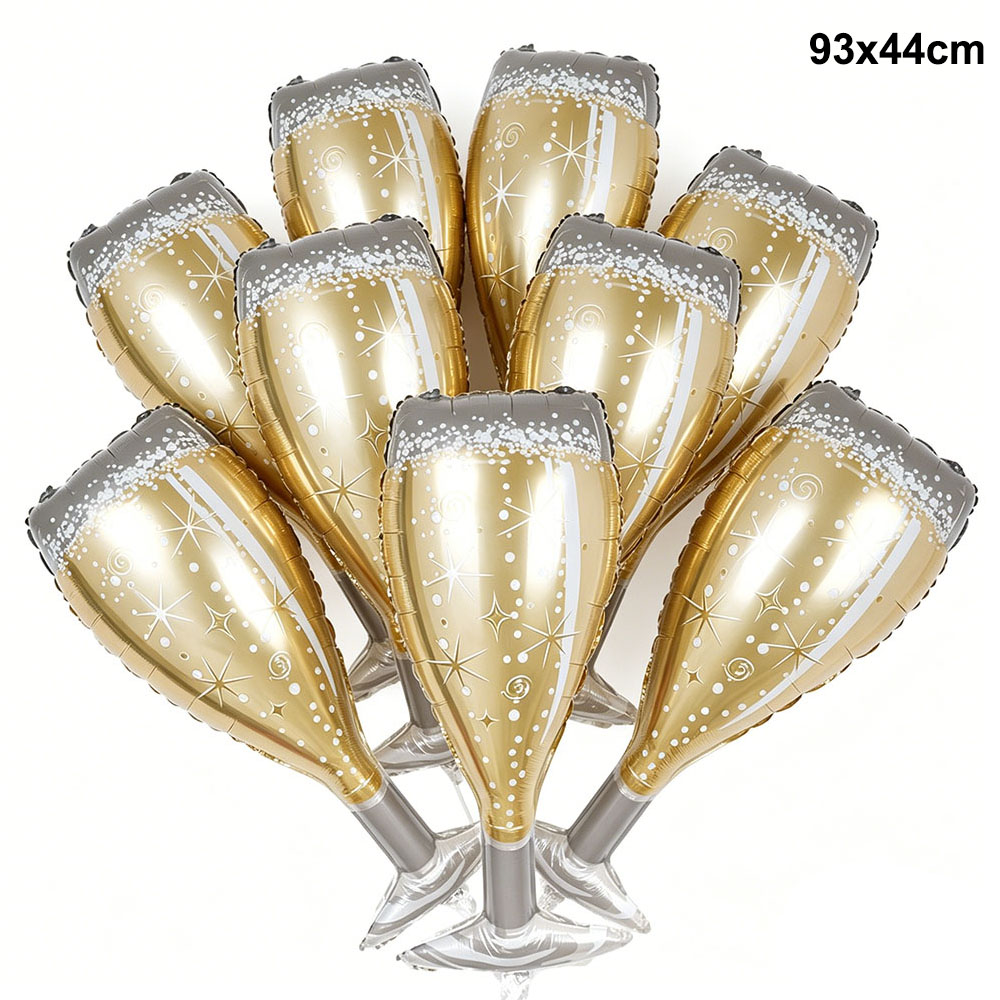 5/10/30 Buah Balon Foil Gelas  - Wine Beer Whiskey Year ulasan dan harga