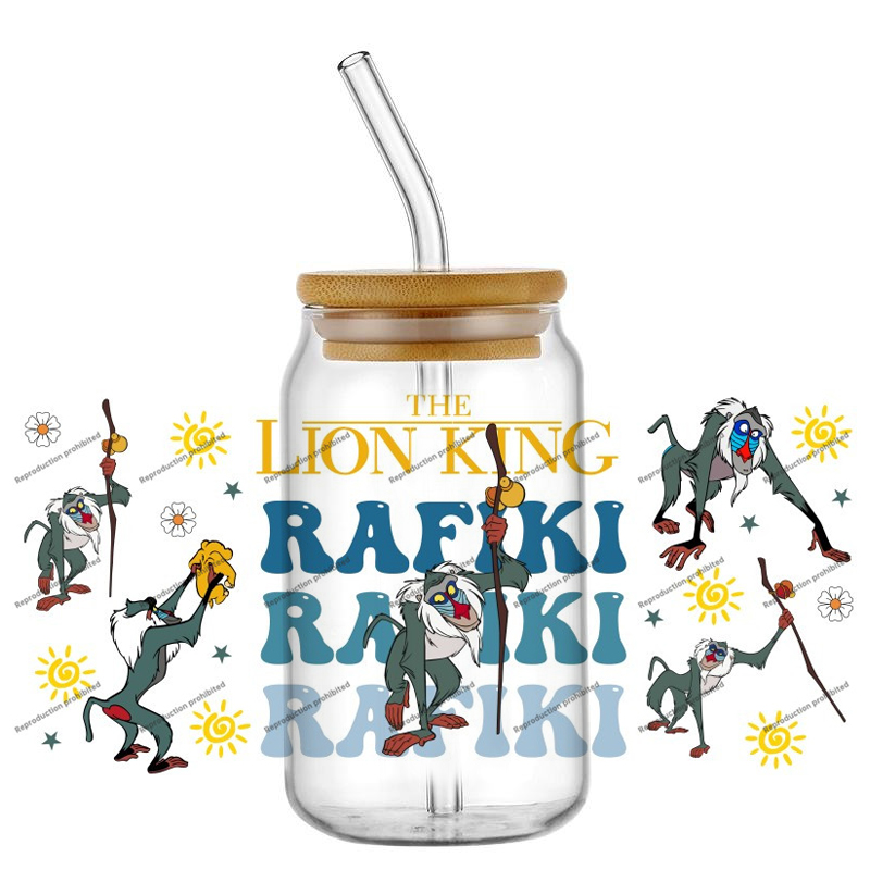 Karakter Kartun Singa KING UV  - Wine Beer Glass ulasan dan harga