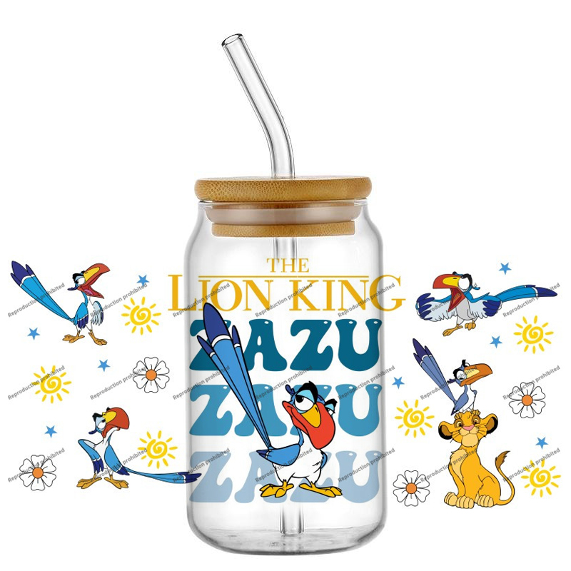Karakter Kartun Singa KING UV  - Wine Beer Glass ulasan dan harga