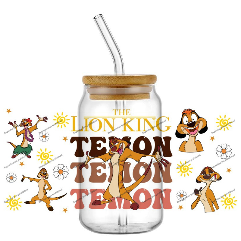 Karakter Kartun Singa KING UV  - Wine Beer Glass ulasan dan harga