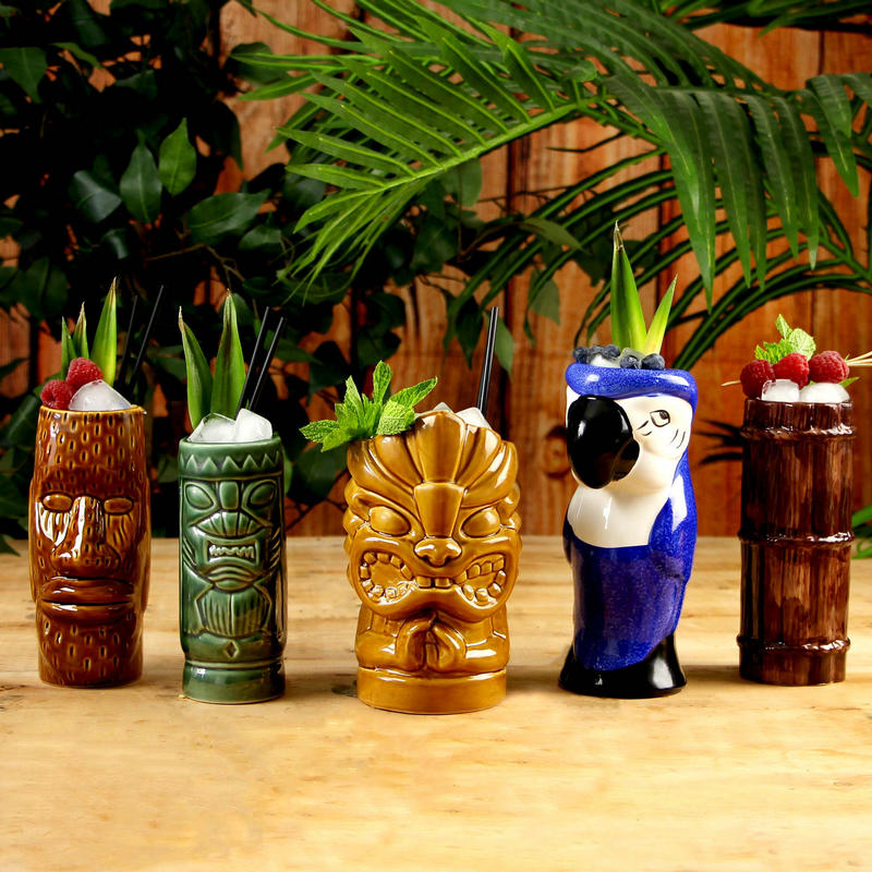 Gelas Koktail Tiki Hawaii, Can - Wine With Beer Cocktail ulasan dan harga