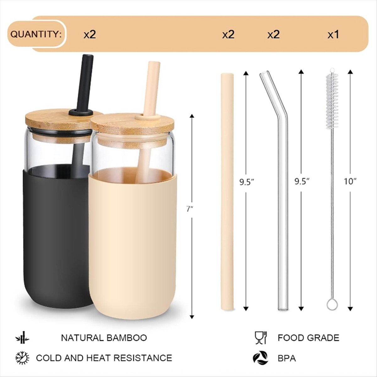 2 Warna 20 OZ Gelas Kaca denga - Beer & Wine Jockey Plaza Shopping ulasan dan harga