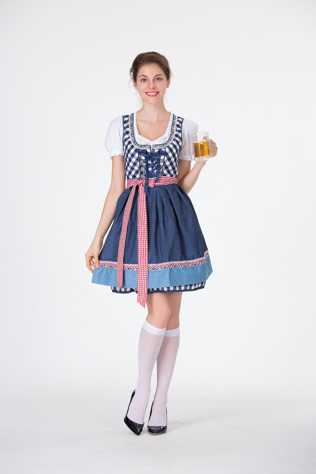Gaun Dirndl Wanita Jerman Moti - Beer & Wine Jockey Plaza Shopping ulasan dan harga