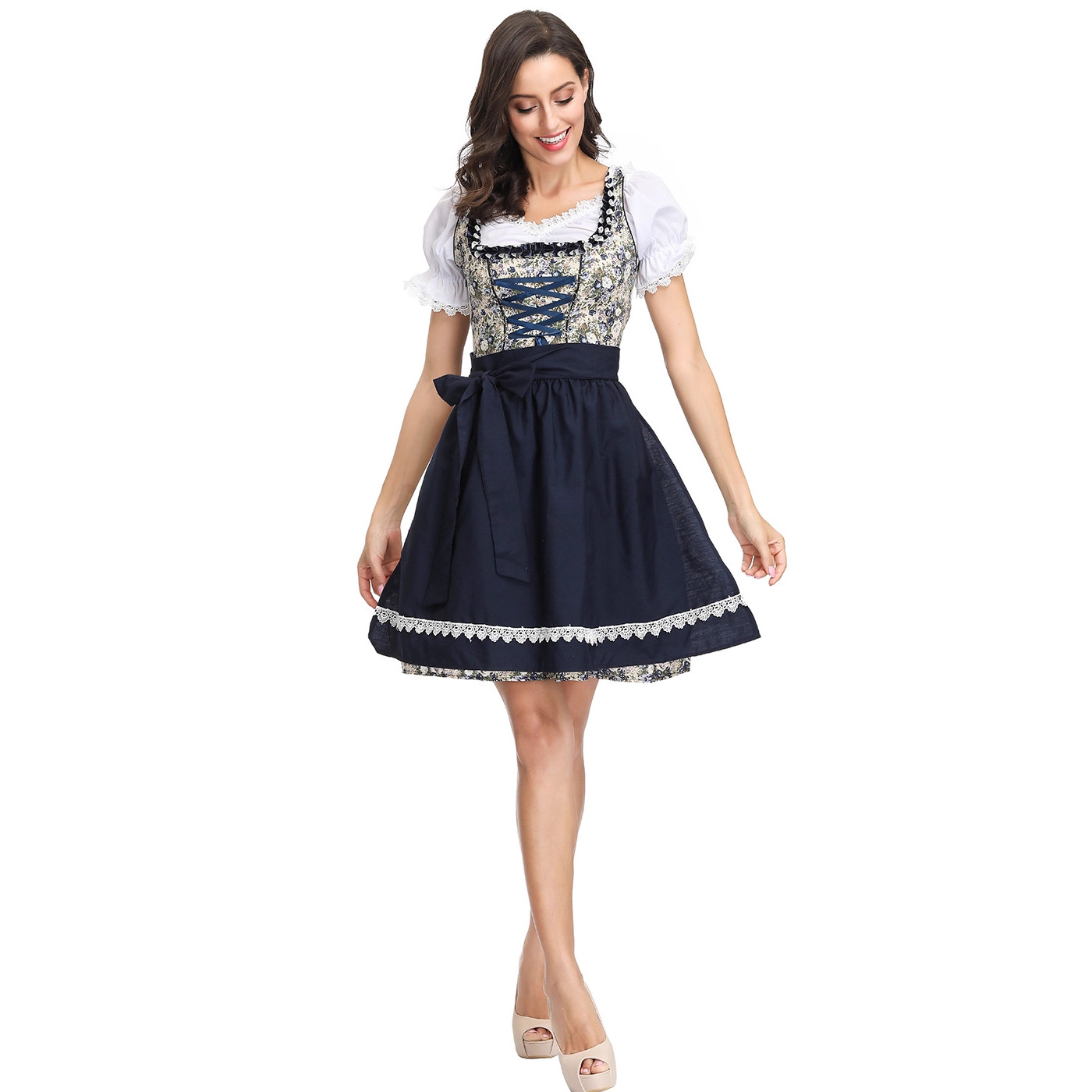 Gaun Dirndl Wanita Jerman Moti - Beer & Wine Jockey Plaza Shopping ulasan dan harga