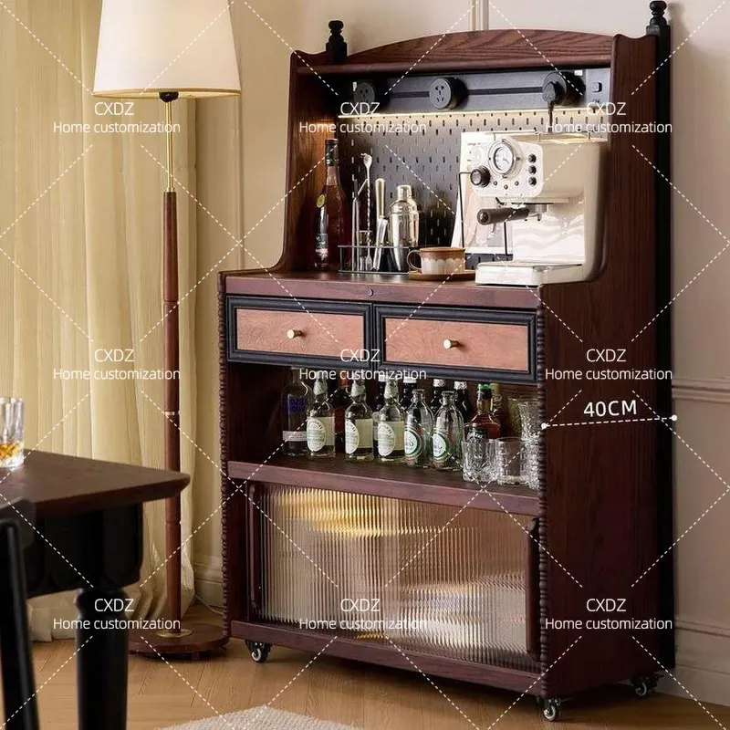 Lemari Samping Kayu Solid Retr - Wine & Beer Unlimited Spirits ulasan dan harga